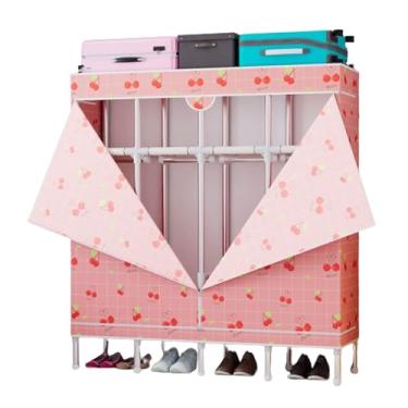 Imagem de Guarda-roupa Armário espaçoso portátil, guarda-roupa para casa, corpo inteiro, tecido, guarda-roupa temporário para quarto armário