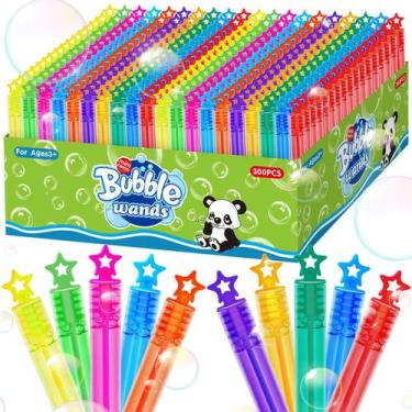 Imagem de Bubble Wands ZIRSENG 300 peças em 10 cores para festas infantis