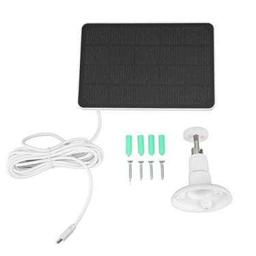 Imagem de Painel solar de 4W5V para câmera sem fio Painel solar à prova d'água para câmera de vigilância de bateria recarregável Câmera de segurança ao ar livre Câmera solar Monocristalina