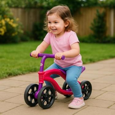 Imagem de Bicicleta de Equilíbrio Infantil, 4 Rodas, Sem Pedal, Design Futurista, para Crianças acima de 1 Ano, Vermelha, Rosa, Azul (Rosa)