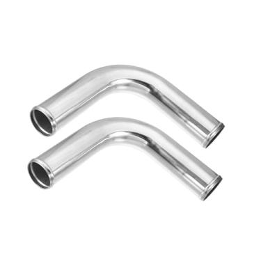 Imagem de Hihaha OD 6.3 cm 63 mm Comprimento da perna 15.2 cm 152 mm Tubo Intercooler Tubo de liga de alumínio para carro Tubo intercooler curva 90 graus cotovelo admissão de ar - Pacote com 2 materiais