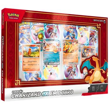 Imagem de Box Pokemon TCG Coleção Charizard Ex em Dobro Copag