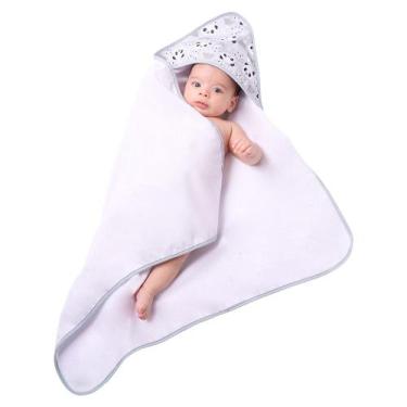 Imagem de Toalha Com Capuz Estampado Para Bebê Panda Cinza - Mariana Enxovais
