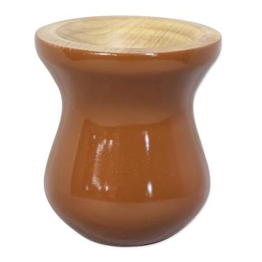 Imagem de Cuia Madeira Nobre Imbuia Chimarrão Perolizada Marrom