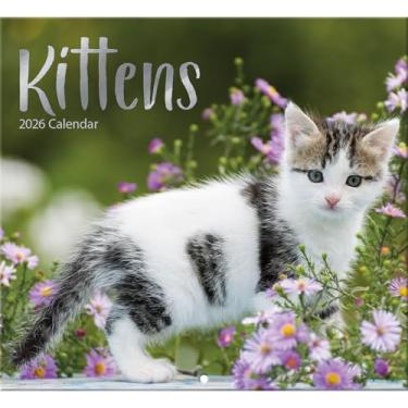 Imagem de Calendário de parede tamanho completo Kittens 2026 para planejamento, agendamento e organização