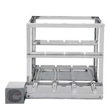 Imagem de Churrasqueira Multinível Rotativa Inox 3 Andares - 4 Espetos Giratório