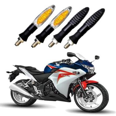 Imagem de KIT 4 Setas Esportivas Pisca de Led Modelo P11 Para Moto Honda CBR 250