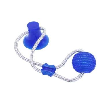 Imagem de Mordedor Pet Estilo Cabo De Guerra Com Ventosa Para Cachorro - Azul  B