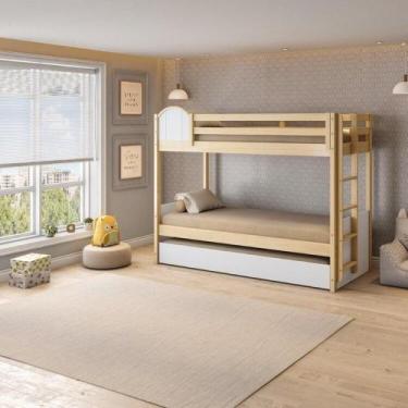 Imagem de Treliche Infantil New Garden Casatema Natural/Branco
