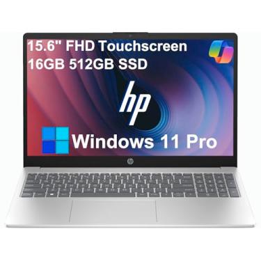 Imagem de Laptop HP 15 (tela sensível ao toque FHD de 15,6 polegadas, Intel Core i5-1334U (> i7-1255U), 16 GB de RAM, SSD de 512 GB) para negócios, estudantes, casa, vida útil da bateria de 10 horas, webcam