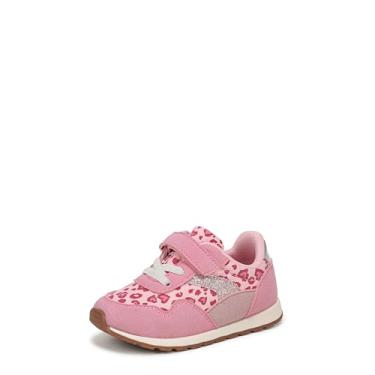 Imagem de Blowfish Malibu Tênis feminino Valley 2-t, Camurça sintética com estampa de leopardo rosa, 9 Toddler