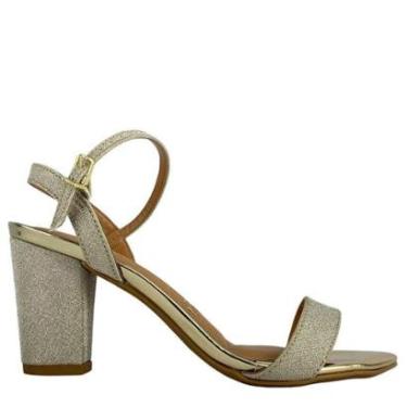 Imagem de Sandália Vizzano Feminino Salto Bloco Glitter-Feminino