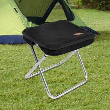 Imagem de Banco portátil para montanhismo e caminhadas, cadeira dobrável ao ar livre, suporte de liga de alumínio com bolsa de transporte para churrasco, acampamento, pesca, viagens, caminhadas, jardim, praia