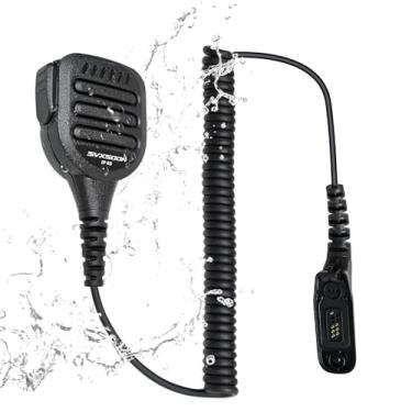 Imagem de Microfone de alto-falante de ombro para rádios Motorola APX e XPR Series - compatível com APX6000/7000/8000, XPR7350e/7550e/7580e, design PTT durável (preto)