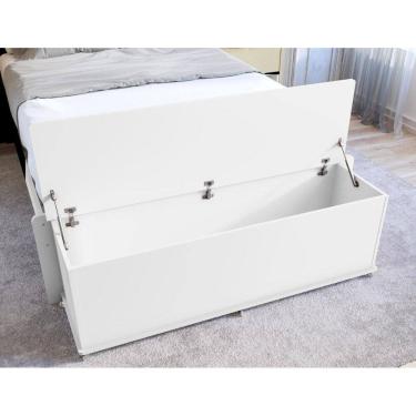 Imagem de Baú Banco Elena Porta Itens Branco