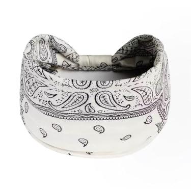 Imagem de Kit 2 Faixas de Testa Esportivas Unissex Preto e Branco | Testeira Antissuor para Academia, Corrida e Tênis(Branco)