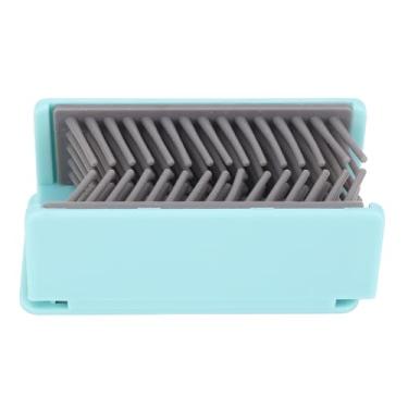 Imagem de aqxreight Coletor de Cabelo de Parede de Chuveiro Evite Ralos Entupidos Fácil de Usar Protetor de Dreno de Silicone para Cabelo para Banheiro Azul Uma Reunião Cerdas Deslizantes Soltas Facilmente