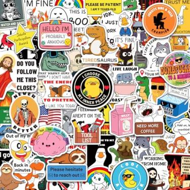 Imagem de 200 peças de adesivos engraçados de meme para adultos, adesivos hilários para capacete de capacete de laptop, decalques de humor para adolescentes meninos caixa de ferramentas skate