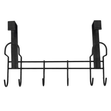 Imagem de Suporte Porta Vassouras e Rodo de Parede 6 Ganchos Multiuso - Metaltru