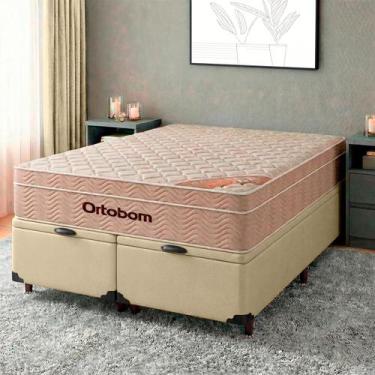 Imagem de Cama + Bau Blindado e Colchão Molas Ensacadas Queen - Ortobom