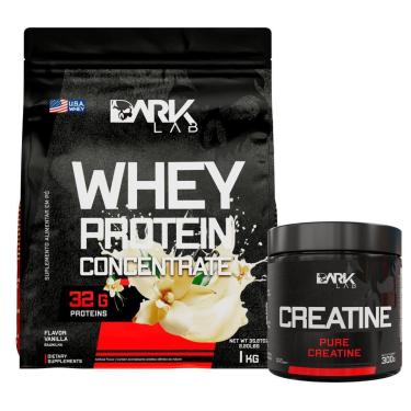 Imagem de Whey Concentrado 1kg e Creatina Pura 300g Dark Lab-Unissex