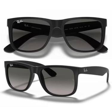 Imagem de Óculos de Sol Ray Ban Justin Classic Preto Fosco RB4165L Tamanho 55 - 