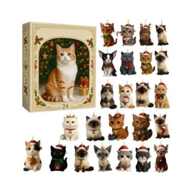 Imagem de Calendário Do Advento De Natal 2025 Para Amantes De Gatos Com 24 Dias,
