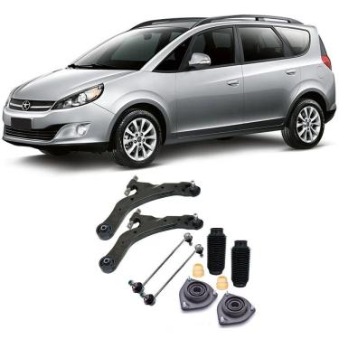 Imagem de Bandeja + Kit Batente + Bieleta Jac J6 Dianteira 2006 Até 2011 O Par