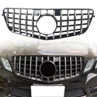 Imagem de FINMOKAL Grade dianteira estilo GT preto cromado para Mercedes-Benz Classe E E63 AMG W212 2009-2013