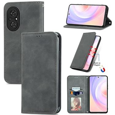 Imagem de HONGYAN Capa de telefone Para honra 50 SE Retro Skin Feel Business Business Horizontal Flip Leather Case com titular e slots de cartão e carteira e moldura fotográfica Capa protetora