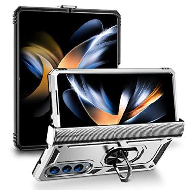 Imagem de Capa rígida de proteção para Samsung Galaxy Z Fold4 5G Fold 4 Zfold4 Acessórios de telefone para capas Samsung Z Fold4, prata, para Samsung Z Fold 4