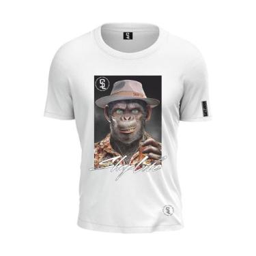 Imagem de Camiseta Macaco Monkey Whsiky Gangster Chapéu Shap Life