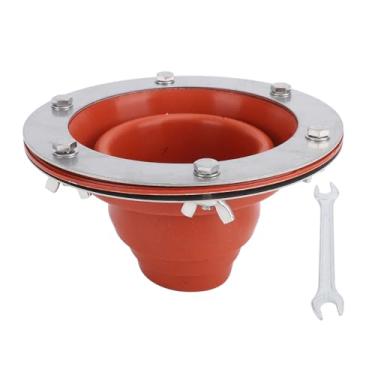 Imagem de Kit de Tomada para Fogão de Barraca, Bota de Tubo de Silicone Flexível, Kit de Piscamento de Tubo de Telhado Resistente Ao Calor para Proteção de chaminé, Tendas de Sino, (Laranja)