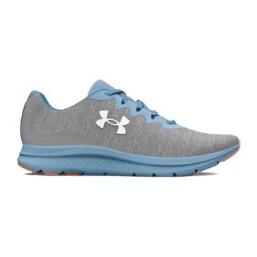 Imagem de Under Armour Tênis de corrida feminino Charged Impulse 3 Knit, (103) Cinza Jat/Preto/Magenta Místico, 10.5