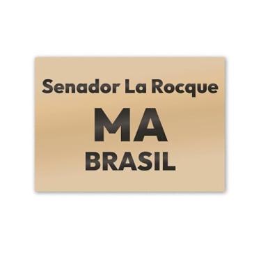 Imagem de Imã de Geladeira Senador La Rocque Maranhão MDF 8cm x 5cm