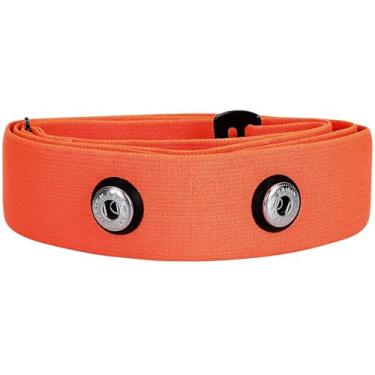 Imagem de Rich Green Valley Monitor de frequência cardíaca alça de peito, monitor de frequência cardíaca pulseira sensor de substituição para Polar Wahoo Tickr Garmin alça de peito (G, laranja)