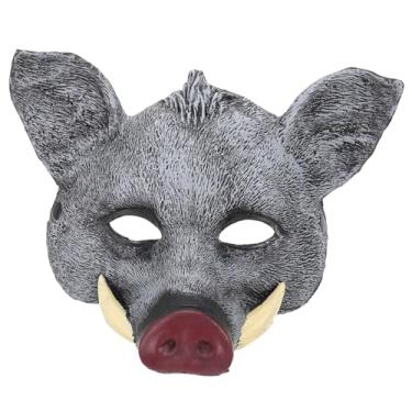 Imagem de Homoyoyo Halloween Masquerade Boar: Full Head Anime Horror Animal Cosplay Costume Props for Halloween Party Accessories Grey