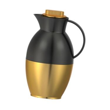 Imagem de Ｂｅｓｇａ Bule térmico para café com isolamento térmico, enfeite versátil para inauguração de casa, 1 litro com bico, jarra de água, garrafa térmica, chaleira, Preto
