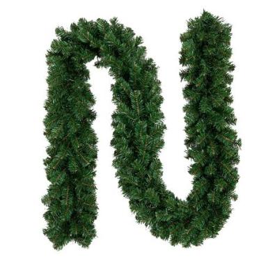 Imagem de Festão Aramado Galhos Verde Cru Enfeite de Natal Rattan Decoração Natalina Ambientes Diversos (3,Festão - XL3227)