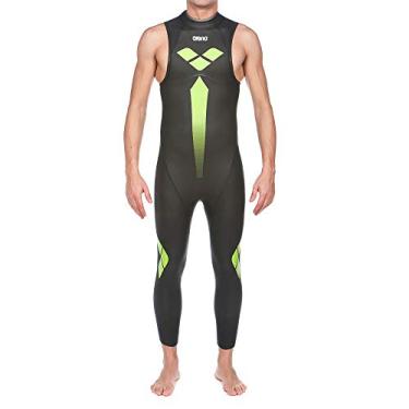 Imagem de Arena Roupa de mergulho masculina triatlo triwetsuit sem mangas neoprene para natação em águas abertas, aprovado pelo Homem de Ferro e USAT, preto, pequeno