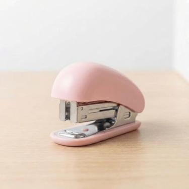 Imagem de Mini Grampeador Para Planner E Agenda Organização Pessoal Yins Paper Grampo 26/6 e 24/6 Cores Suaves (Azul Claro)