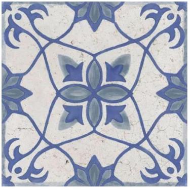 Imagem de Piso em Porcelana Hidraulica Colonial kit com 10 peças 20x20cm e 07 mm