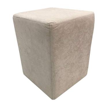 Imagem de Puff Quadrado Sued Bege