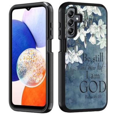 Imagem de BWOOLL Capa para Samsung Galaxy A15 5G, capa resistente 3 em 1 híbrida PC rígido e silicone macio à prova de choque capa de proteção contra quedas para Samsung Galaxy A15 5G 2024, citações versículo