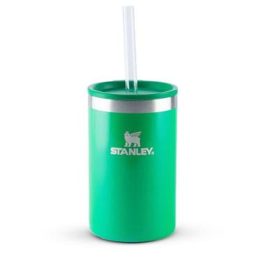 Imagem de Can cooler stanley com canudo em aço inoxidável 296ml verde clover shi