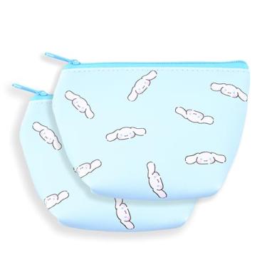 Imagem de San-rio Characters Mini bolsa de maquiagem pacote com 2 - bolsas pequenas para bolsa, mini bolsa de cosméticos, design com zíper, mini bolsa para bolsa, ideal para moedas, joias, acessórios, Rolo de