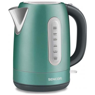 Imagem de Chaleira Elétrica 1.7L com Proteção de Fervura e Aço Inoxidável, 110v, SENCOR SWK1771GR, Verde