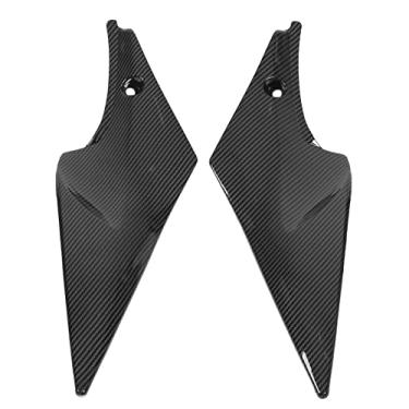 Imagem de GRCFUMO 2PCS Failing lateral do tanque de gás, painel de carenagem lateral de alta resistência, carenagem do lado esquerdo do gás direito para modelo de carro específico (Estilo de fibra de carbono)