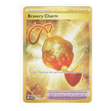Imagem de Pokemon - Bravery Charm 175/142 – Stellar Crown – Gold Secret Rare Card