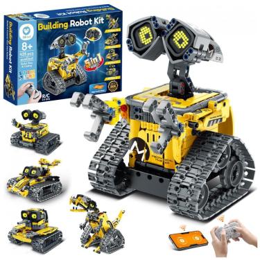 Imagem de Kit robô 5 em 1 Sillbird com 435 peças, olhos LED, som, controle remoto e app, robótica STEM para crianças 8 a 14 anos ?